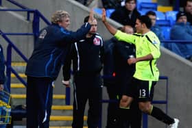 Steve Bruce, pictured with Amr Zaki during his second spell as Latics boss