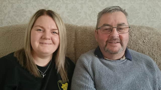 Bekah Bamber and her dad, Peter Perks.