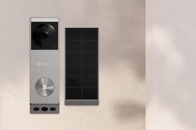 The EZVIZ EP3x Pro Video Doorbell comes complete with its own bespoke solar panel for hassle-free green charging