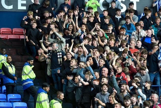 Latics fans at Bolton.
Pic: BP