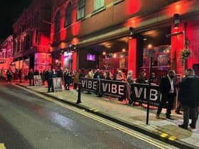Long queues on King Street - a rarity for a Wednesday night