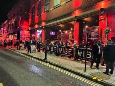 Long queues on King Street - a rarity for a Wednesday night