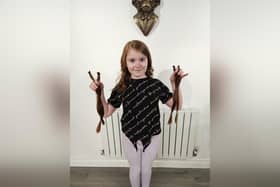 Isla had 16ins cut off her hair