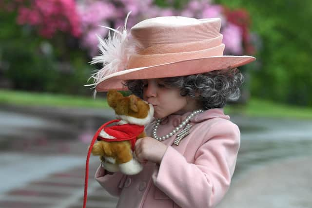 Isla Bates has been going round care homes dressed up as the Queen and planting a tree to celebrate the jubilee