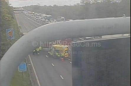 Emergency services are working at the scene and southbound traffic is being diverted off the M6. National Highways described the incident as a ‘serious collision’
