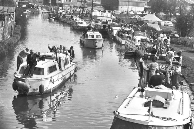 The Easter boat rally at Appley Bridge in 1979.