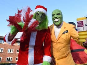 Fund-raisers in fancy dress, take part in a five-mile charity walk from Ince and a loop around Hindley to raise funds for Wigan and Leigh Hospice and Christmas gifts for children.