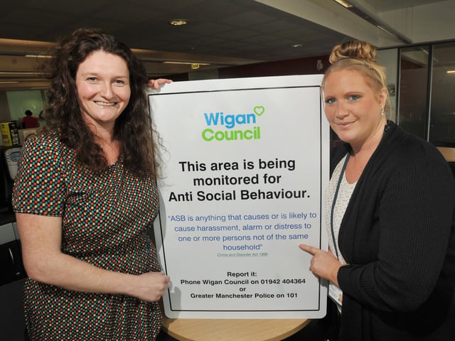 Group manager Jo Makin and anti-social behaviour officer Karen Foster, right, Wigan Council Safer Environment team.