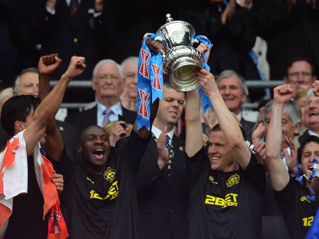 Wigan Athletic won the FA Cup in 2013 after beating Manchester City 1-0 at Wembley (Credit: ANDREW YATES/AFP via Getty Images)