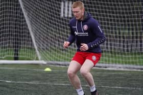 Zach Eckersley in pre-season training for Wigan