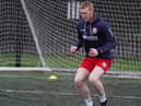 Zach Eckersley in pre-season training for Wigan
