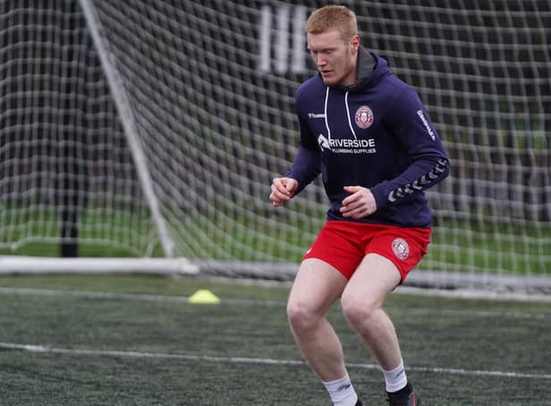 Zach Eckersley in pre-season training for Wigan