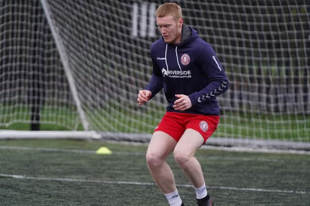 Zach Eckersley in pre-season training for Wigan