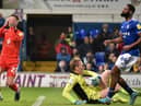 Joe Bennett almost scores at Ipswich in midweek