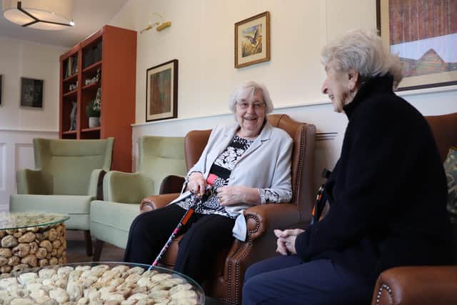 Connie & Edna, residents at Worthington Lake Care Home which is part of the Standish Care Village