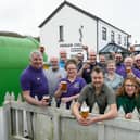 Wigan CAMRA members at the launch with Jonny Birkett, owner and head brewer, of Problem Child Brewing at The Wayfarer, Parbold, one of this year's event sponsors.