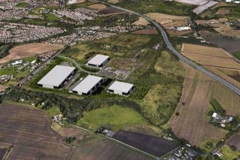 An aerial view of the former Parkside colliery site