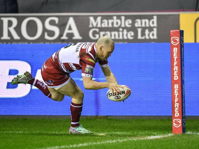 Liam Marshall scored a hat-trick in Wigan's victory over Huddersfield