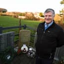 Tony Hogan, whose great-grandfather John Austin was killed in the Pretoria Pit disaster, at last year's memorial service