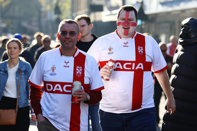 England fans have started to arrive at the stadium (Photo by Michael Steele/Getty Images)
