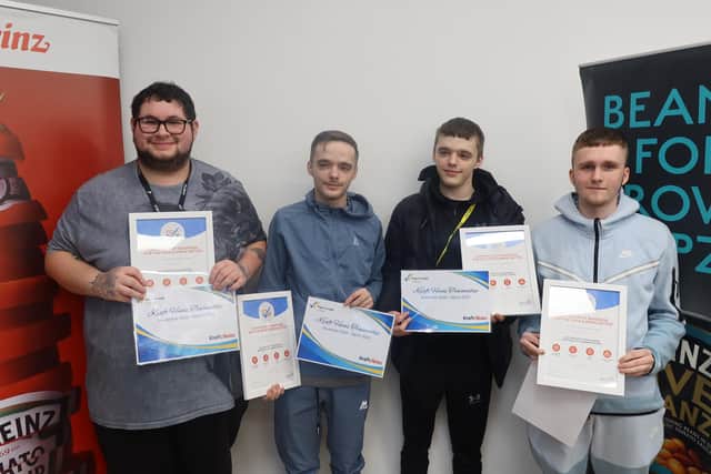 The new training programme at the Heinz factory was designed to help boost career opportunities for young care leavers from across Wigan borough.