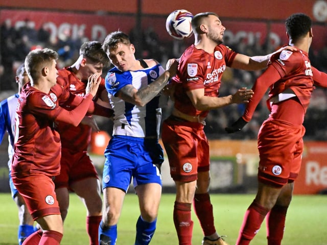 Came up with a couple of important blocks in the first half as Crawley pressed