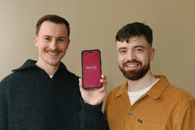 from left, Luke Nixon and Jacob Bloodworth have created a web app, Renofy, to help trades people and customers to ensure that both know where they stand when it comes to work needing to be done such as repairs and renovations.