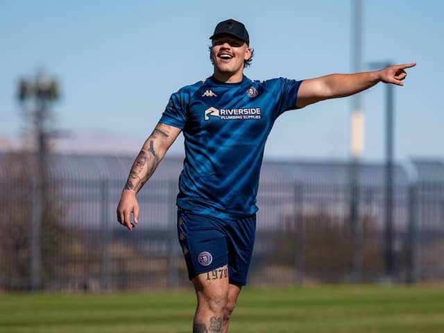Wigan Warriors prop Tyler Dupree in training in Las Vegas