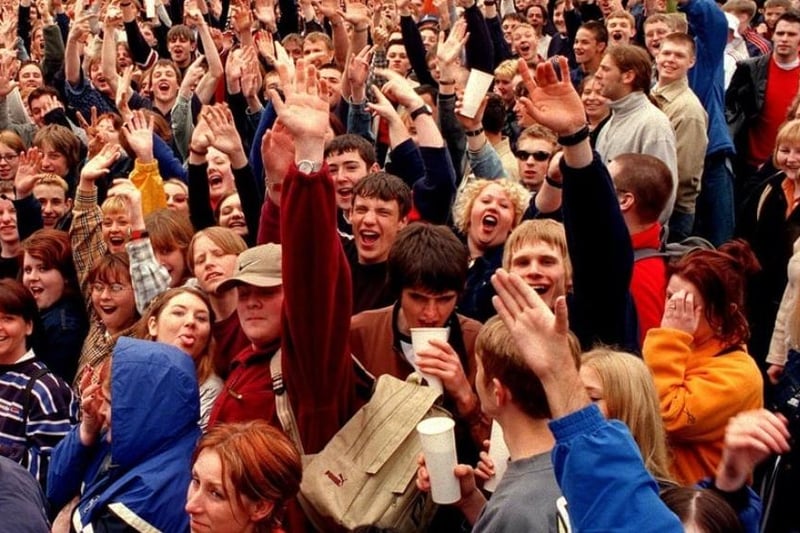 The crowd at Haigh Hall in 1998