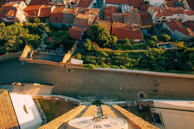 Picture postcard Piran, film set for the famous