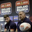 England defeated Samoa 34-18 in the first international Test at the Brick Community Stadium