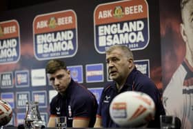 England defeated Samoa 34-18 in the first international Test at the Brick Community Stadium