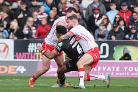 Stand-off Bevan French scored Wigan's only try of the derby
