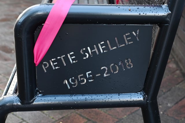 A specially created bench was unveiled in memory and tribute to Buzzcocks frontman Pete Shelley, to mark his 69th birthday, in a project partnership between the Pete Shelley Memorial Campaign (PSMC) and Wigan Council.