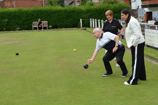 Wigan MP Lisa Nandy attends Wigan Bowling Green to open the annual President's Cup competition, celebrating the 120th anniversary of Wigan Bowling Green Ltd.