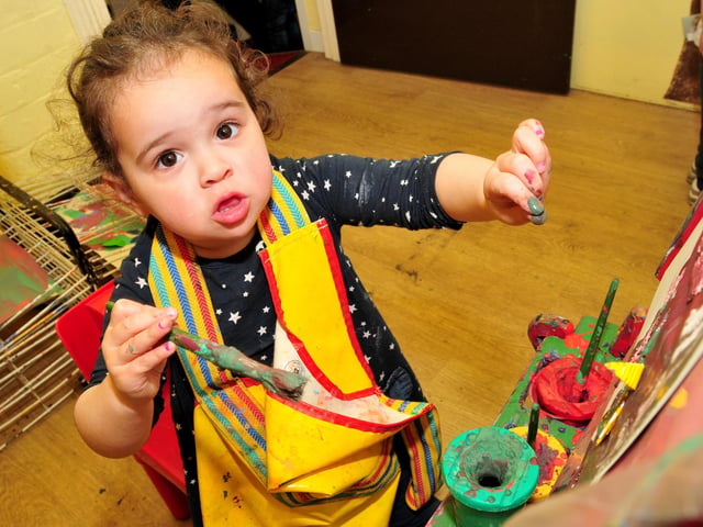 Painting in the Pre-School Room