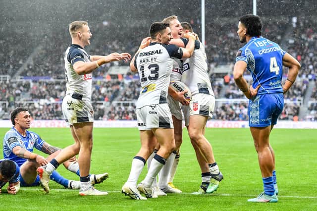 Tom Burgess and Victor Radley are expecting a tough test from Samoa