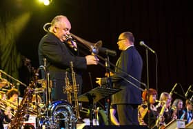 Wigan Youth Jazz Orchestra with multi-instrumentalist James Morrison at Wigan Jazz Festival