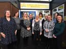A team of teaching assistants at St Peter's C of E primary school, Hindley, celebrate as the school has been awarded the Best Practice for Teaching Assitants award creditation.