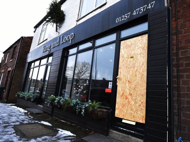 The £2,000 contents of the till were taken from Bang and Loop in Standish