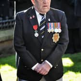 D-Day veteran Harry Cullen at Wigan's Remembrance Day parade and service in 2017