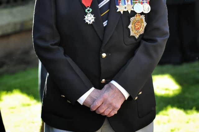 D-Day veteran Harry Cullen at Wigan's Remembrance Day parade and service in 2017