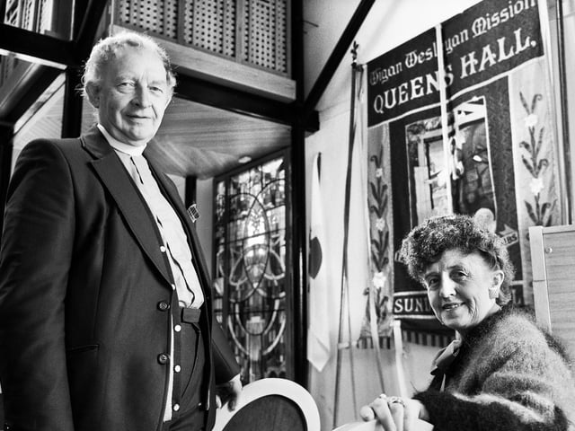 Minister Ron Charlton and his wife Grace who were leaving the Queens Hall Methodist Mission in Market Street after 20 years service in July 1988.