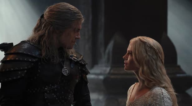 Cirilla Fiona Elen Riannon (Freya Allan)  better known as Ciri is the sole princess of Cintra, she is pictured with Geralt of Rivia (Henry Cavill) a legendary witcher and her adoptive father.
