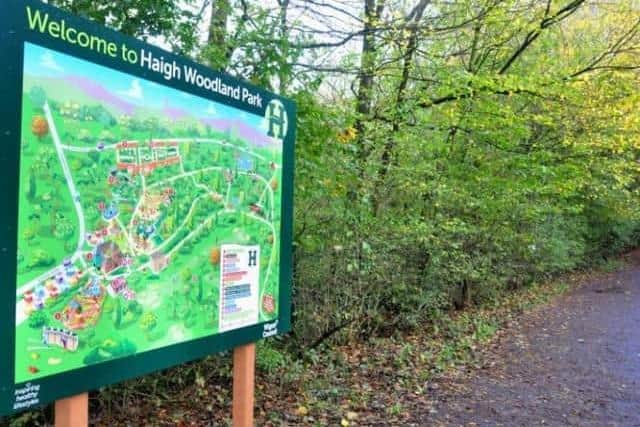 Police were called to Haigh Woodland Park in the early hours of the morning amid fears for the welfare of a young woman