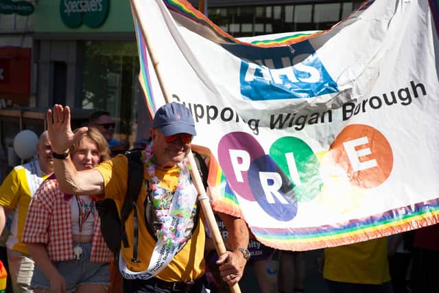 Chairman Mark Jones in the Wigan Pride parade