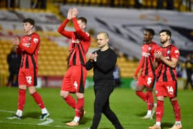 Shaun Maloney thanks the travelling supporters following the 3-2 loss to Port Vale