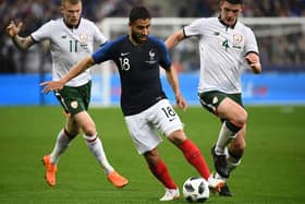 James McClean and Declan Rice in action for the Republic of Ireland against France in 2018 before the latter switched allegiance to England