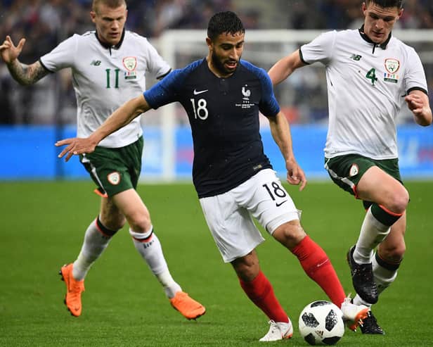 James McClean and Declan Rice in action for the Republic of Ireland against France in 2018 before the latter switched allegiance to England