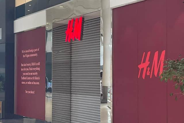 H&M in the Grand Arcade in Wigan town centre has closed as of May 22, 2022.